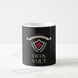 Caneca De Café Cavaleiros Templários DEUS VULT Medieval Insígnia 