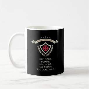 Caneca De Café Cavaleiros Templários MOTTO Guerreiros Medievais 