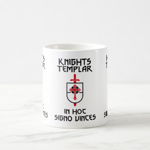 Caneca De Café Cavaleiros Templários MOTTO História Medieval Insi
