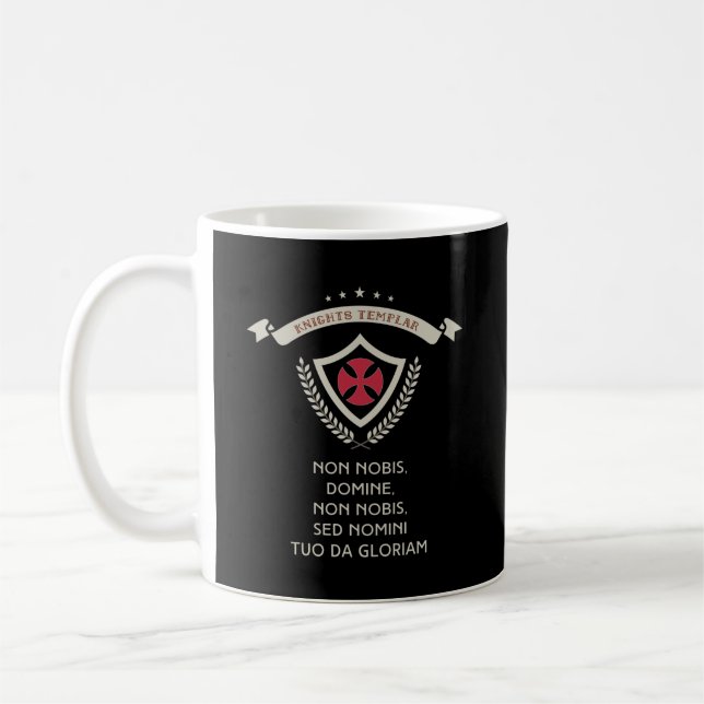 Caneca De Café Cavaleiros Templários - Trabalho de arte do Cruzad (Esquerda)