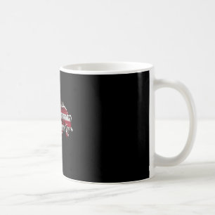 Caneca De Café Cavalgada de touro de rodeio americano retrô grung