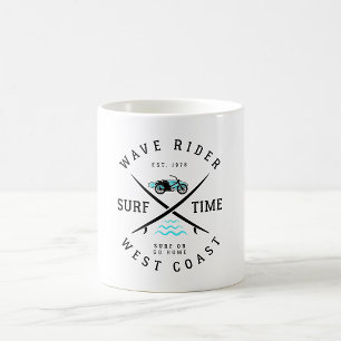 Caneca De Café Cavalgador de Onda Hora do Surfe
