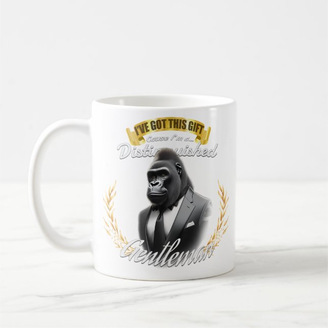 Caneca De Café Cavalheiro Distinto: Gorilla Edition (Esquerda)