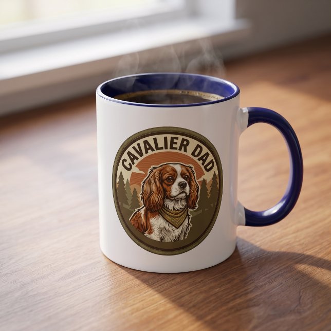 Caneca de Café Cavalier Dad | Presente para o Rei  (Criador carregado)