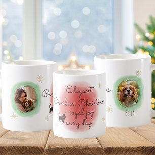 Caneca De Café Cavalier de Natal em Aquarela – Festivo Elegante