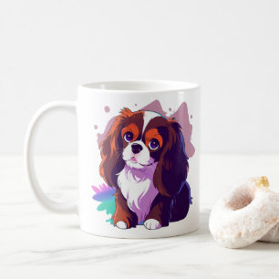 Caneca De Café Cavalier King Charles Pastel mais abertura de core