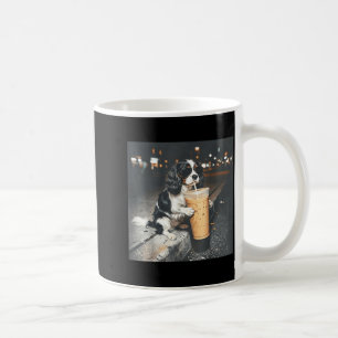 Caneca De Café Cavalier king charles spaniel bebendo café gelado