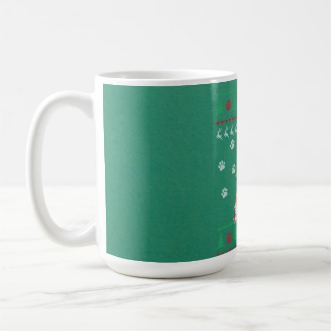 Caneca De Café Cavalier King Charles Spaniel Christmas Ugly Sweat (Esquerda)
