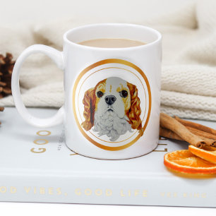Caneca De Café Cavalier King Charles Spaniel Dourado