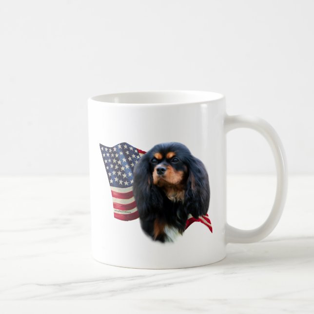 Caneca De Café Cavalier King Charles Spaniel Flag (Direita)