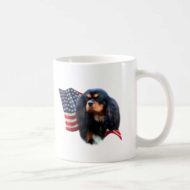 Caneca De Café Cavalier King Charles Spaniel Flag (Direita)