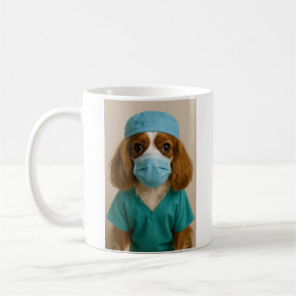 Caneca De Café Cavalier King Charles Spaniel in Scrubs