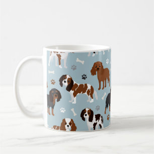 Caneca De Café Cavalier King Charles Spaniel Paws e Bones