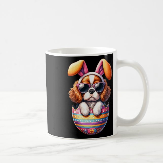 Caneca De Café Cavalier King Charles Spaniels Dog Páscoa Eg (Direita)