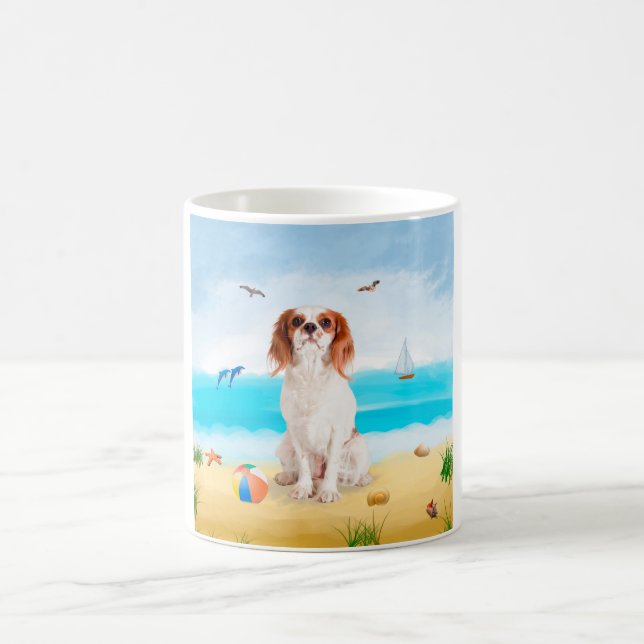 Caneca De Café Cavalier King Dog em Beach (Centro)