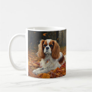 Caneca De Café Cavalier King no outono deixa cair inspiração
