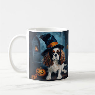 Caneca De Café Cavalier King Pumpkins Halloween Scary