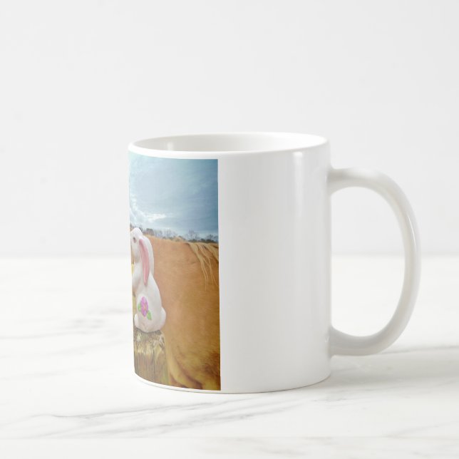 Caneca De Café Cavalo Amarelo, Coelho Primavera (Direita)