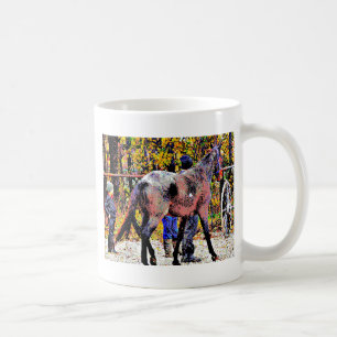 Caneca De Café Cavalo Amish Novo de 8 bits