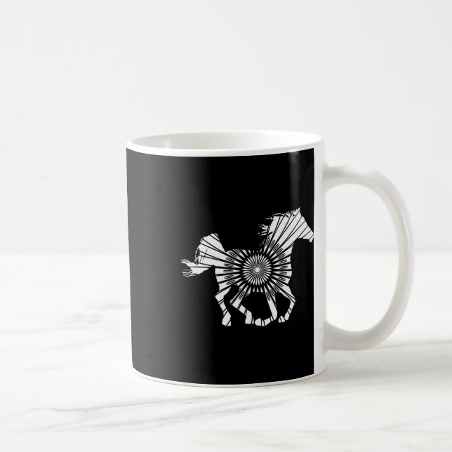 Caneca De Café Cavalo Árabe - Presente de Resistência à Corrida d (Direita)