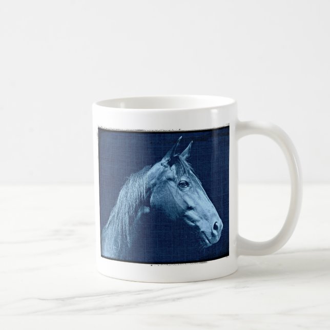 Caneca De Café Cavalo Azul (Direita)