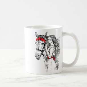 Caneca De Café Cavalo Bandana Para Raparigas De Cavalo Que Andam