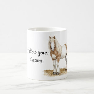 Caneca De Café Cavalo Branco castanho