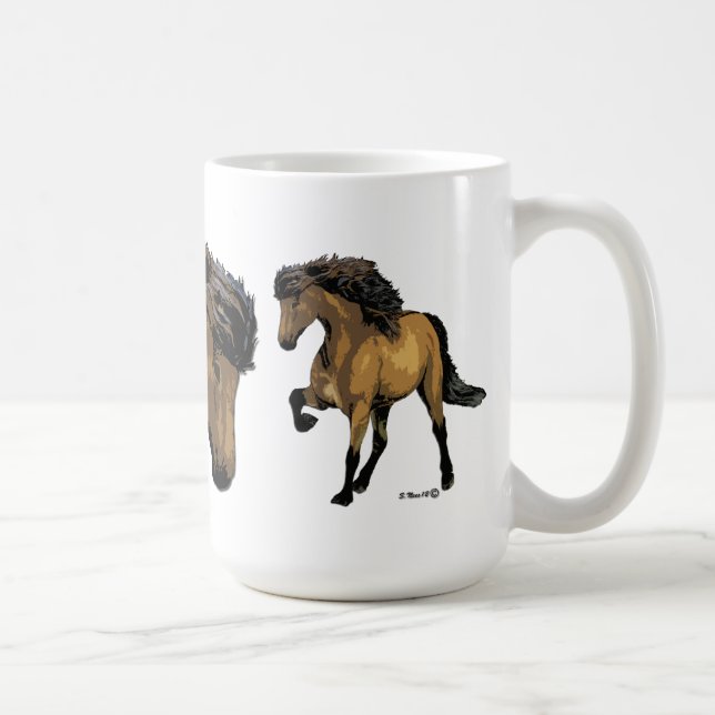 Caneca De Café Cavalo Buckskin Nouvelle Vogue (Direita)