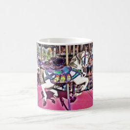 Caneca De Café Cavalo Carrossel Colorido em Presentes de Foto no