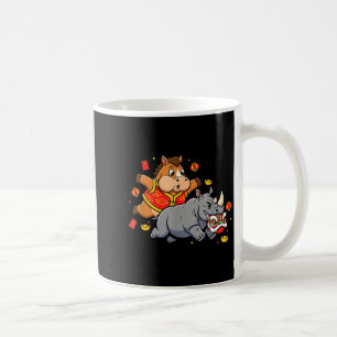 Caneca De Café Cavalo Chinês Rinoceronte Engraçado Crianças Homen