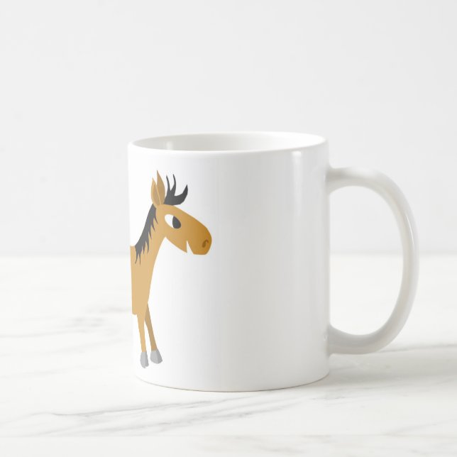 Caneca De Café Cavalo cómico (Direita)