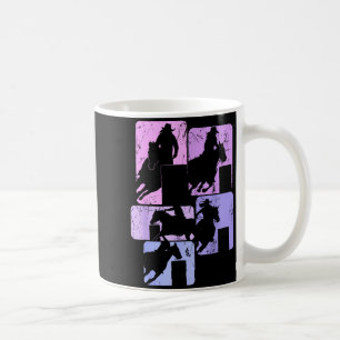 Caneca De Café Cavalo de Corrida de Barril Cavaleira de Rodeio Co