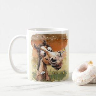 Caneca De Café Cavalo de desenho animado