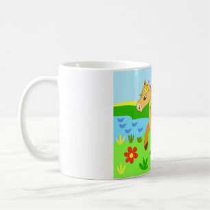 Caneca De Café cavalo de desenho animado, ilustração infantil