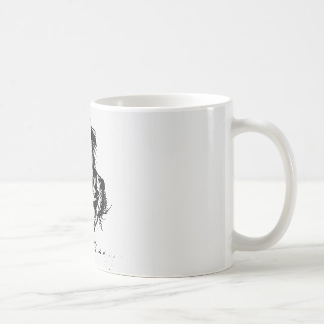 Caneca De Café Cavalo de Desenho em Quadrinhos (Direita)