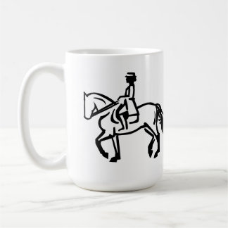 Caneca De Café Cavalo de dressage trotando