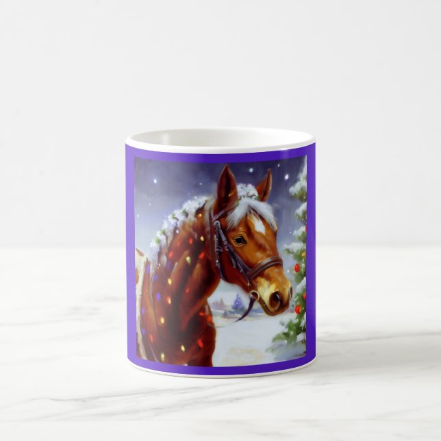 Caneca De Café Cavalo de Natal 3 (Centro)