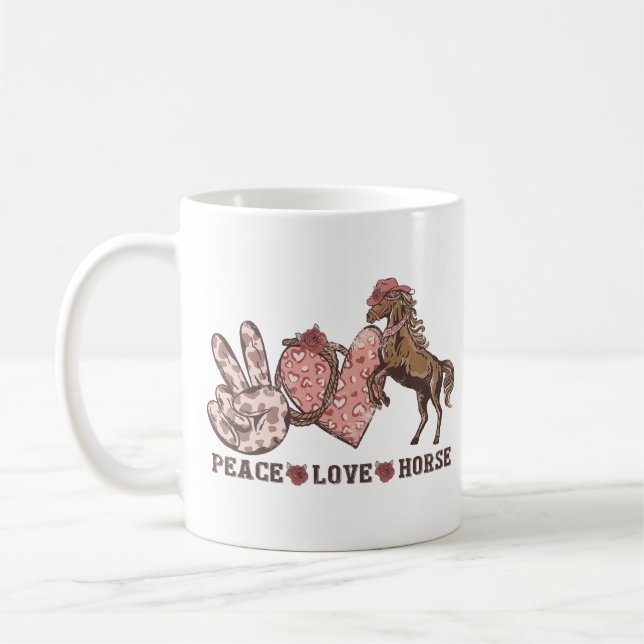 Caneca De Café Cavalo de Paz e Amor (Esquerda)