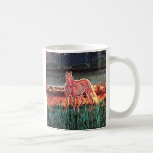 Caneca De Café Cavalo de Sonho Espírito, Pintado