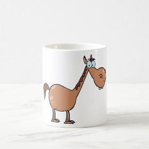 Caneca De Café Cavalo Derpy Engraçado Estúpido Garanhão Marrom