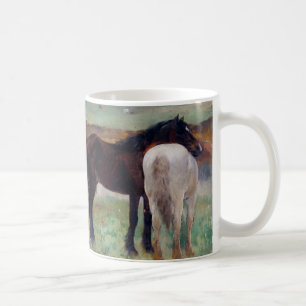 Caneca De Café Cavalo em um campo, Edgar Degas