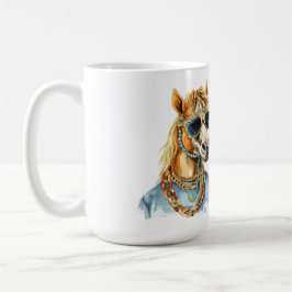 Caneca De Café Cavalo engraçado pronto para fotografar
