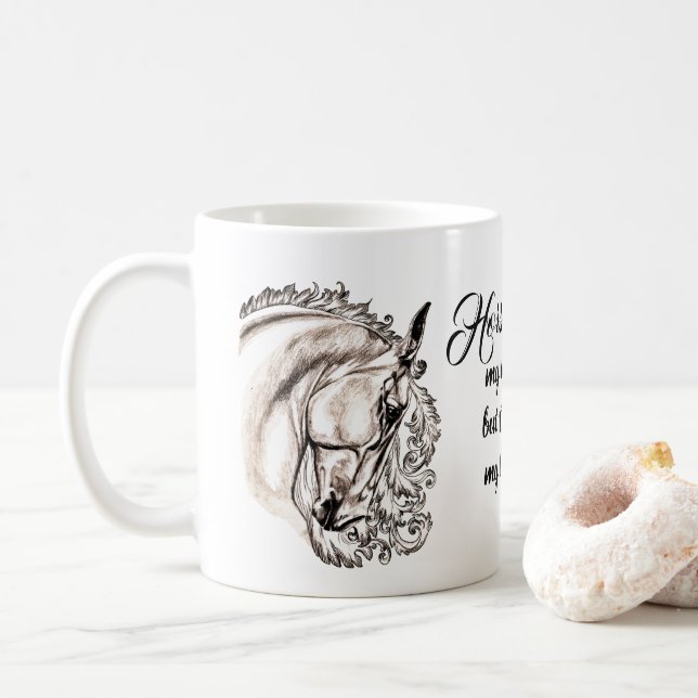 Caneca De Café cavalo inspirado (Com Donut)