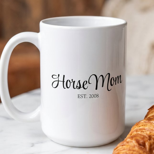Caneca De Café Cavalo Mãe Estabelecida Rota Negra (Criador carregado)