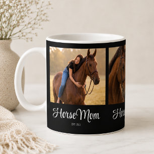 Caneca De Café Cavalo Mãe Estabelecida Script Preto 3 Foto