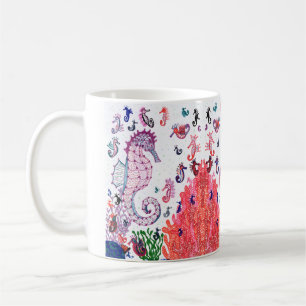Caneca De Café Cavalo-marinho Design