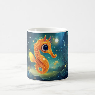 Caneca De Café Cavalo-marinho, pequeno peixe marinho, família Syn