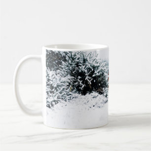 CANECA DE CAFÉ CAVALO NA NEVE QUE CAI