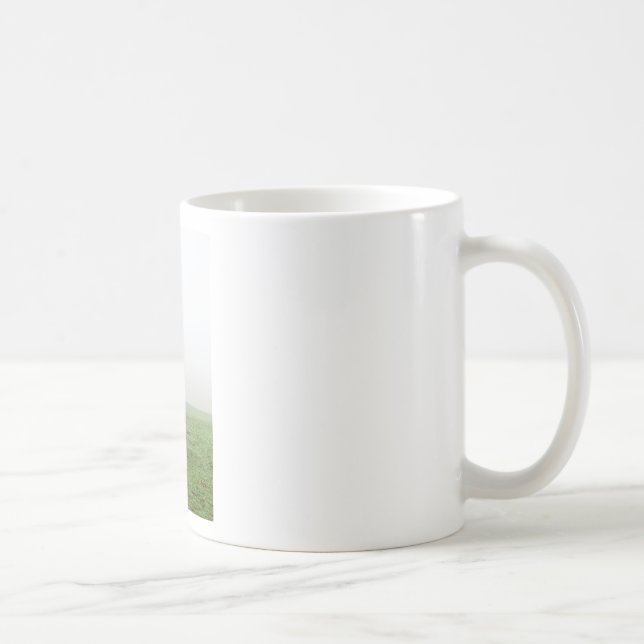 Caneca De Café Cavalo na névoa num prado (Direita)