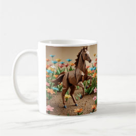 Caneca De Café Cavalo Origami